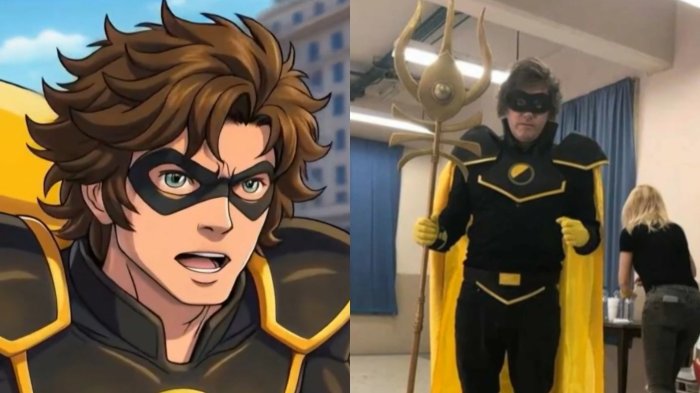 Disfrazado y con capa: Milei presentó sus redes sociales en inglés con su caricatura de superhéroe