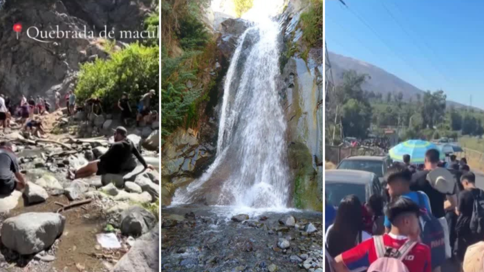 VIDEO | Filas kilométricas: Turistas llenan la Quebrada de Macul en época de verano