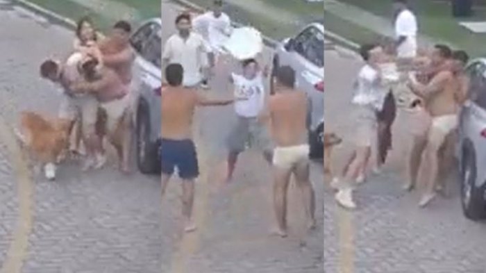 Hasta con sillazos: Revelan video de escandalosa pelea de futbolistas durante fiesta en Brasil