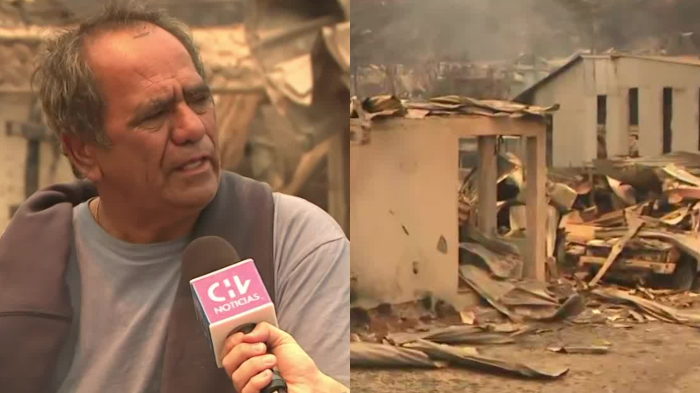 “Quedamos yo y mis tres hijos sin casa”: damnificado explica cómo se expandió incendio forestal en Lirquén
