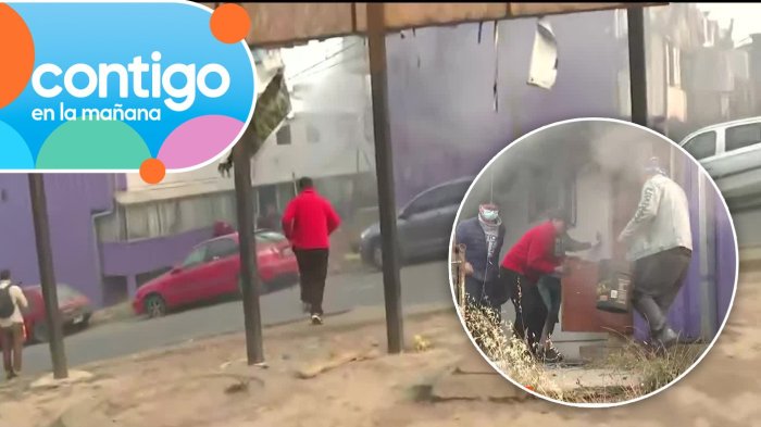 Ante reactivación de incendio en Lirquén: Bombero que perdió su casa realizó heroica acción EN VIVO