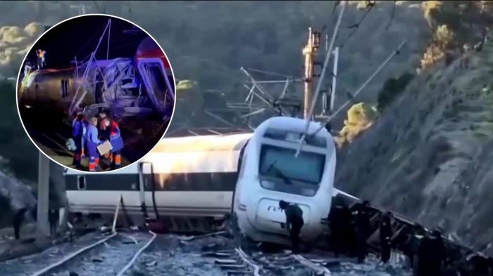 VIDEO | Impactante registro del choque frontal entre dos trenes en España que dejó 39 fallecidos