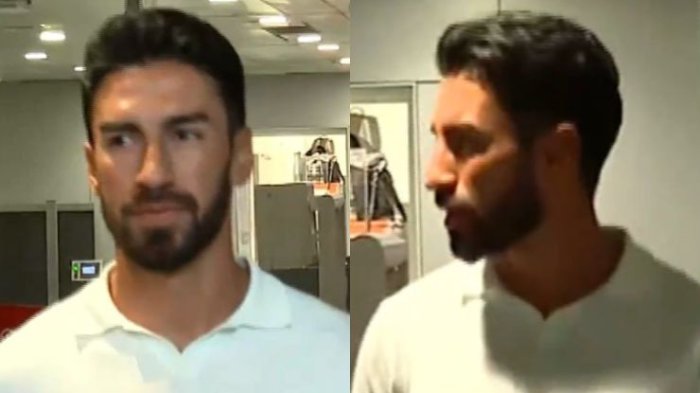 Un sonriente Juan Martín Lucero llegó a Chile para firmar por la U: “Estoy contento”