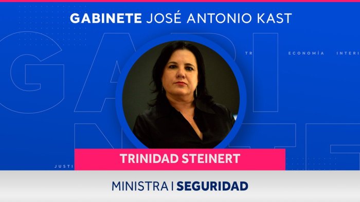 De persecutora a ministra: Trinidad Steinert la exfiscal del nuevo gabinete de J. A. Kast