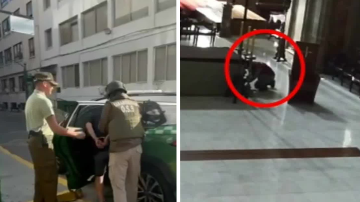 VIDEO | Pasó toda la noche en la iglesia: Detienen a sospechoso de robo en la Catedral de Santiago