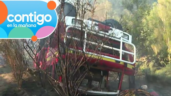 Carro de Bomberos volcó durante combate de incendios en Florida: Siete voluntarios resultaron lesionados