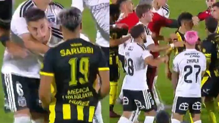 Manotazos y posición de boxeador: El lamentable final de partido entre Colo Colo y Peñarol