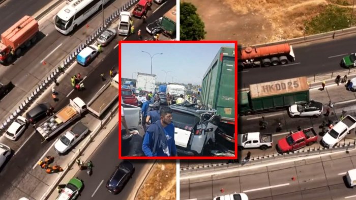 VIDEO | Revelan causa y primeros registros de choque múltiple en autopista General Velásquez