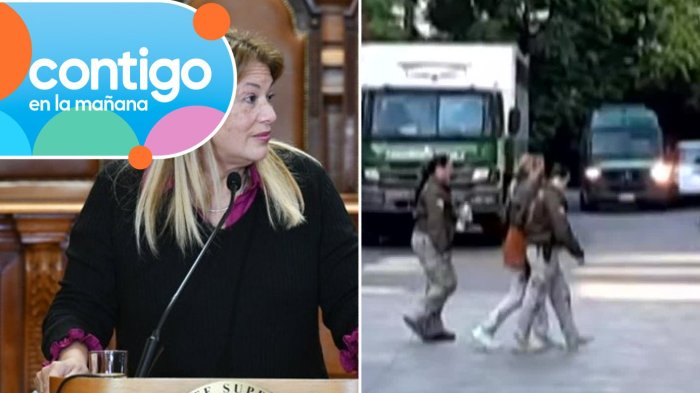 Video | Pasó noche en calabozo: Exministra Ángela Vivanco fue esposada y trasladada para su formalización