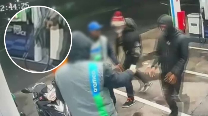 Delincuentes asaltaron bencinera con un fusil a fogueo: Fueron detenidos al intentar un segundo robo