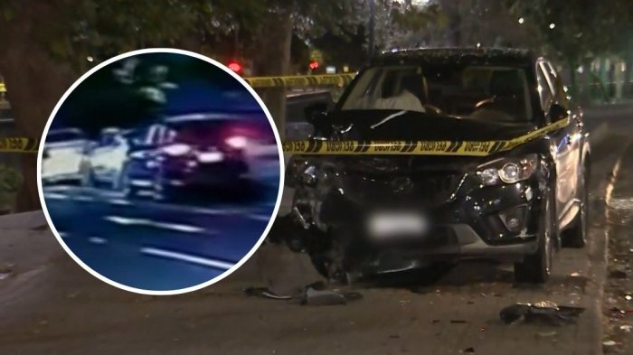 VIDEO | Todo fue grabado: Conductora en estado de ebriedad chocó auto estacionado en Providencia