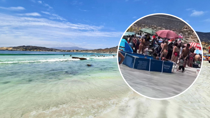 Insólito registro: Viralizan en TikTok piscina instalada en playa de Totoralillo y desata ola de risas