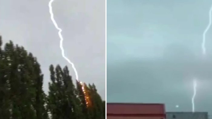 Tormenta eléctrica en la región del Biobío y Ñuble: Usuarios captaron impactantes registros