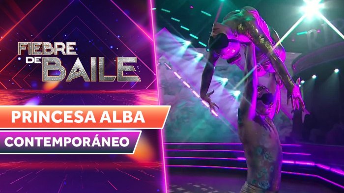 ¡Acrobacias a ciegas! Princesa Alba impactó con su romántica puesta en escena en Fiebre de Baile