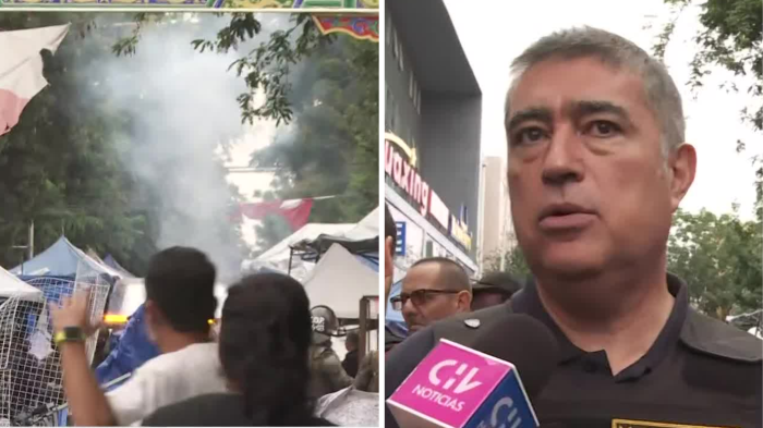 VIDEO | A metros del alcalde: El momento en que lanzan fuegos artificiales en operativo de Barrio Meiggs