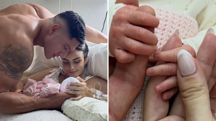 “Tu papá te acompañó hasta que...”: Emilia Dides reveló que su bebé sufrió complicaciones tras el parto