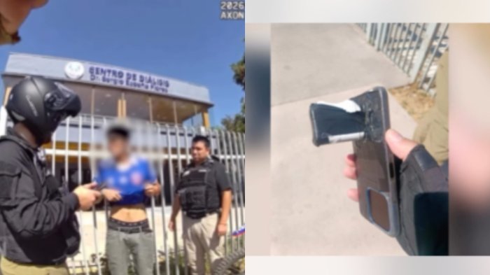 Tenía orden vigente por robo: Sujeto fue sorprendido con teléfono adaptado para simular arma de fuego