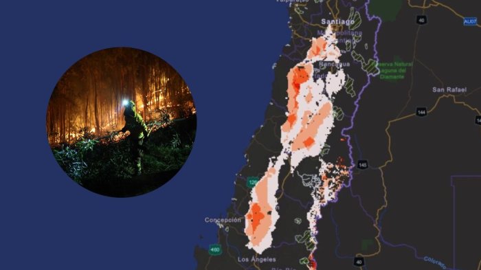 Conaf activa Botón Rojo por incendios: 6 regiones en riesgo y sábado será el día más crítico