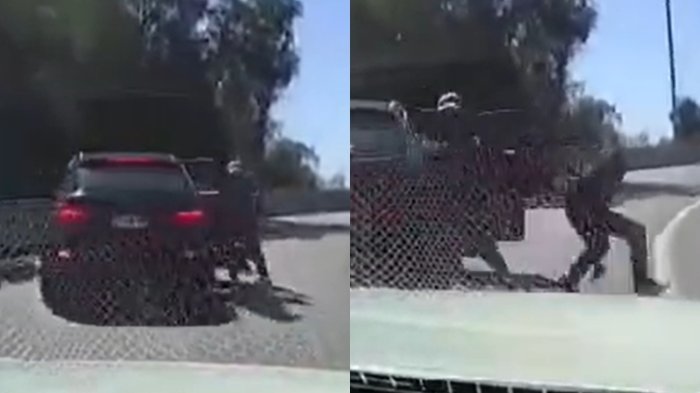 Video | Conductor atropella a delincuente y logra evitar encerrona en Quilicura