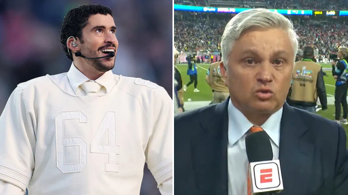 Periodista deportivo se emociona hasta las lágrimas por show de Bad Bunny en el Super Bowl 2026