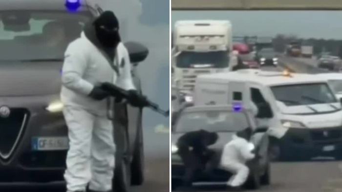 Con explosivos y ametralladoras de guerra: Overoles blancos lideraron cinematográfico robo en autopista