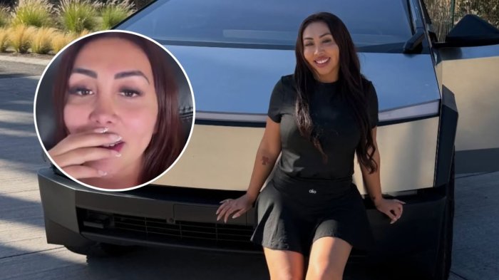 “No van a creer lo que pasó”: Naya Fácil reveló percance con su nuevo Tesla a pocos días de comprarlo