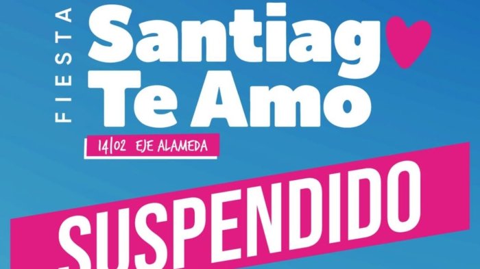 No va: Gobernación RM anuncia suspensión de fiesta “Santiago Te Amo”