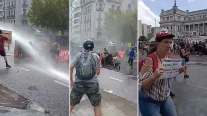 Violentos enfrentamientos y decenas de detenidos dejó la protesta por la reforma laboral de Milei