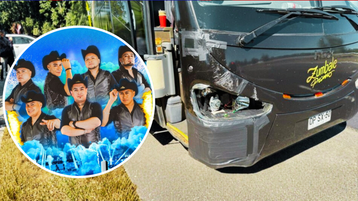 Bus que transportaba a banda Zúmbale Primo sufrió un accidente en la Ruta 5 Sur