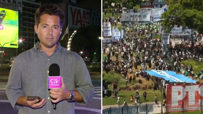 CHV Noticias en Argentina: Esta noche comienza paro nacional que se extenderá por 24 horas