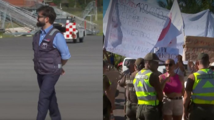“Es una falta de respeto”: Pdte. Boric visita Rapa Nui en medio de tensión y manifestaciones en su contra