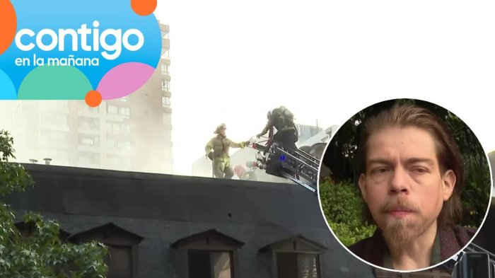 “Me ardían los ojos y me costaba respirar”: Residente relató voraz incendio en cité de Santiago Centro