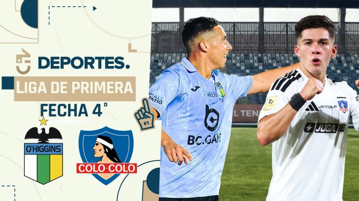 O'Higgins vs Colo Colo: Dónde ver EN VIVO y ONLINE partido por Liga de Primera