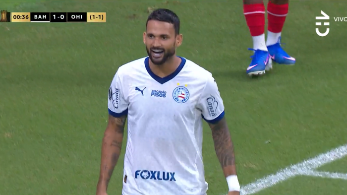 A los 20 segundos: Bahía iguala la llave ante O'Higgins con tempranero gol de Willian José