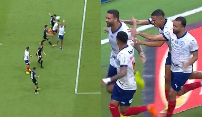 No se puede creer: O'Higgins sufre con polémico penal ante Bahía y el VAR no dice nada