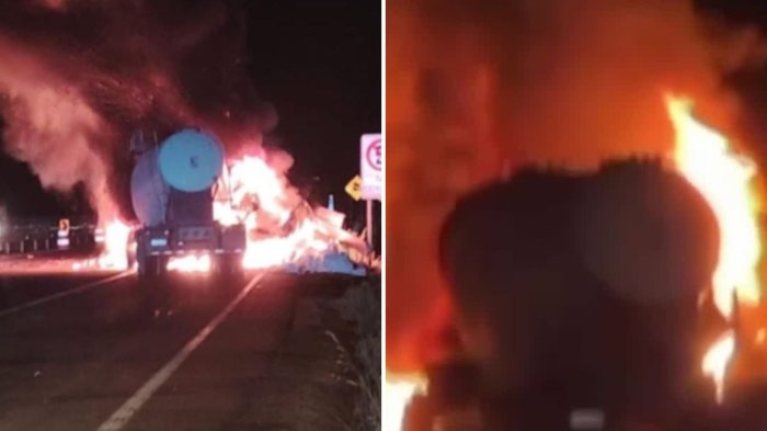 El segundo caso en una noche: Camión se incendió y dejó una persona muerta en la Ruta 5 Norte en Ovalle