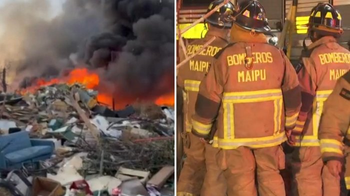 Voraz incendio en toma de Maipú dejó seis viviendas destruidas y una persona extraviada