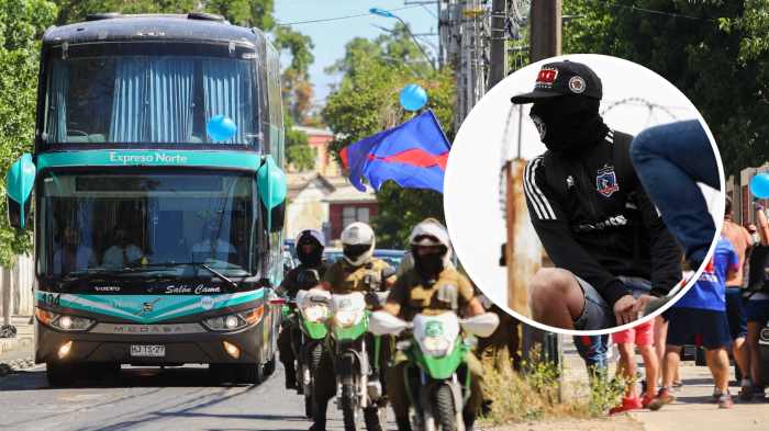 Bus de la U se retrasó en su llegada al Estadio Monumental por hostigamiento de hinchas albos