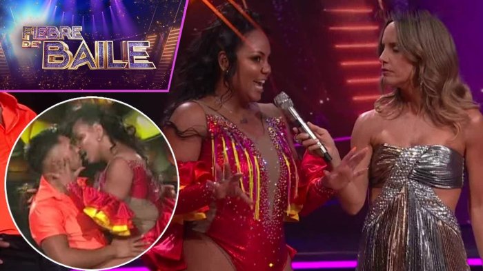 ¿Lo notaron? Betsy Camino dejó a todos impactados con sorpresivo beso a bailarín de Fiebre de Baile