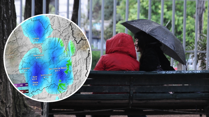 Anuncian posibles chubascos para sectores de la RM y tormentas eléctricas 4 regiones