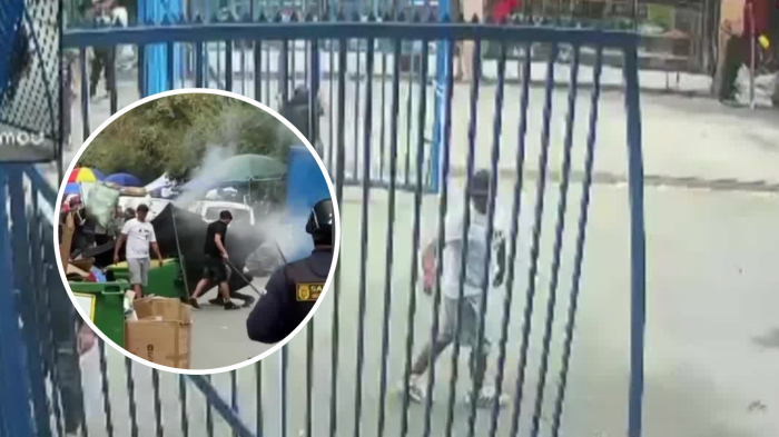 VIDEO | Rompieron las rejas y lanzaron piedras: Sujetos destruyen cierre perimetral en Meiggs