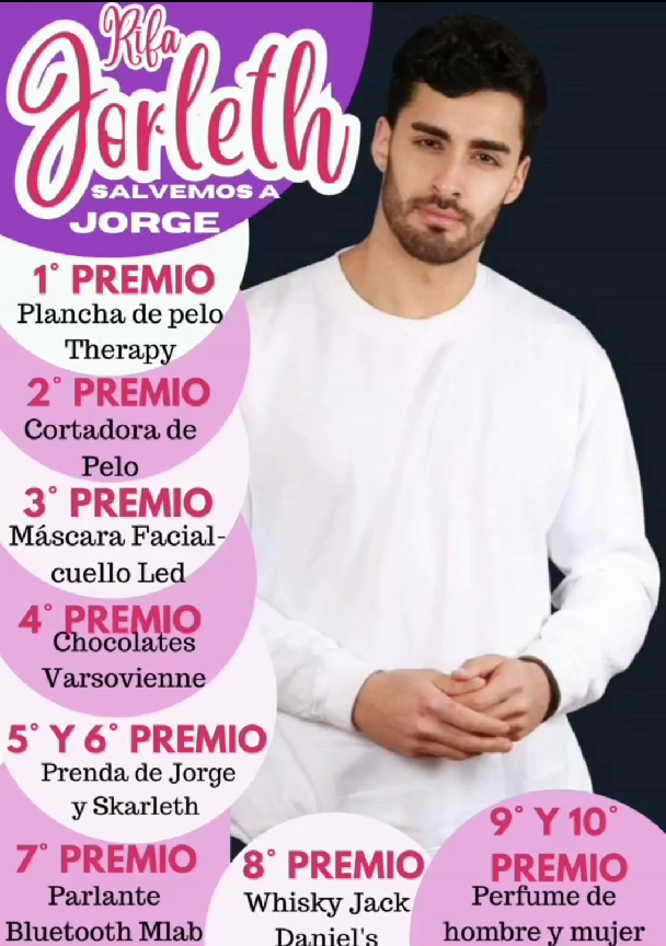 Rifa de Jorge Aldoney. Fuente: Instagram (@cuentaoficial_jorleth_jorskar).