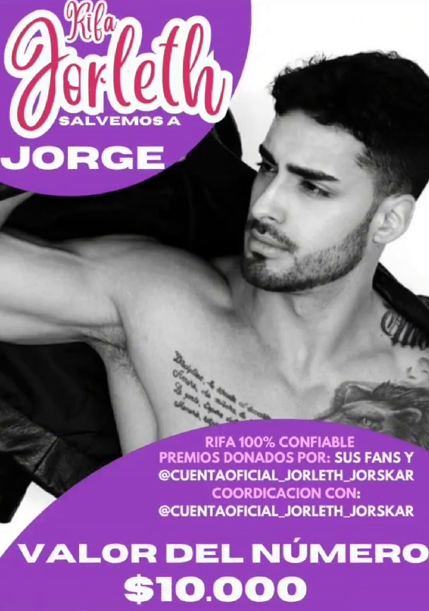 Rifa de Jorge Aldoney. Fuente: Instagram (@cuentaoficial_jorleth_jorskar).